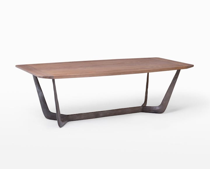 de sousa hughes mattaliano regatta dining table side angle