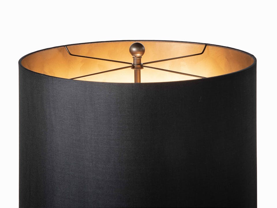 de sousa hughes mattaliano piller table lamp Grey shade detail 2