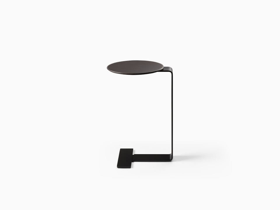 de sousa hughes mark albrecht Solist Side Table Brown Leather Side