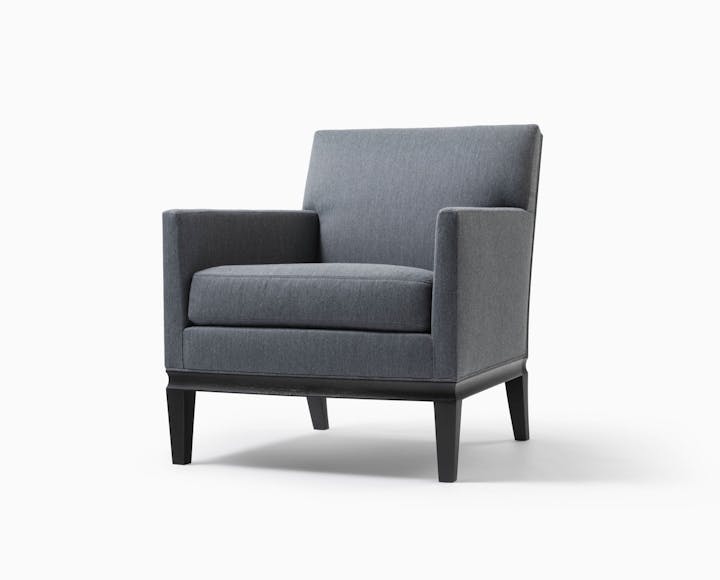 de sousa hughes mattaliano flute lounge chair front angle