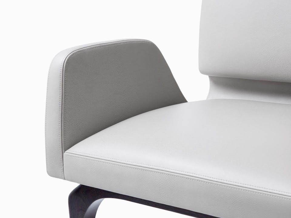 de sousa hughes mattaliano motto dining chair with arms seat detail