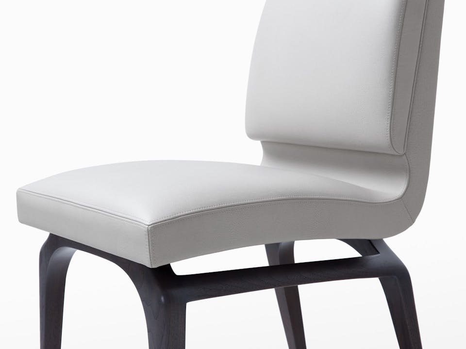 de sousa hughes mattaliano motto armless dining chair side detail