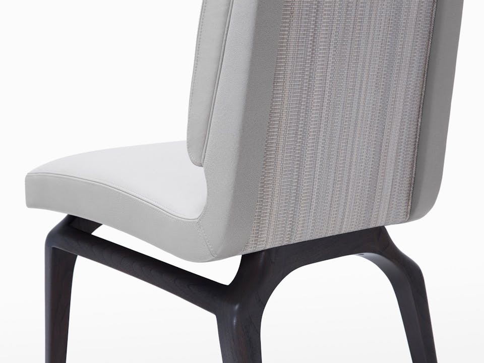 de sousa hughes mattaliano motto armless dining chair back detail