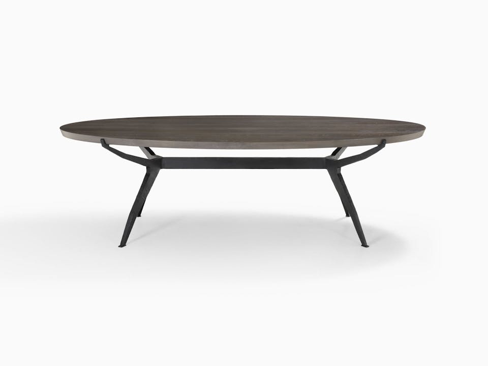 de sousa hughes mattaliano tritan oval dining table front