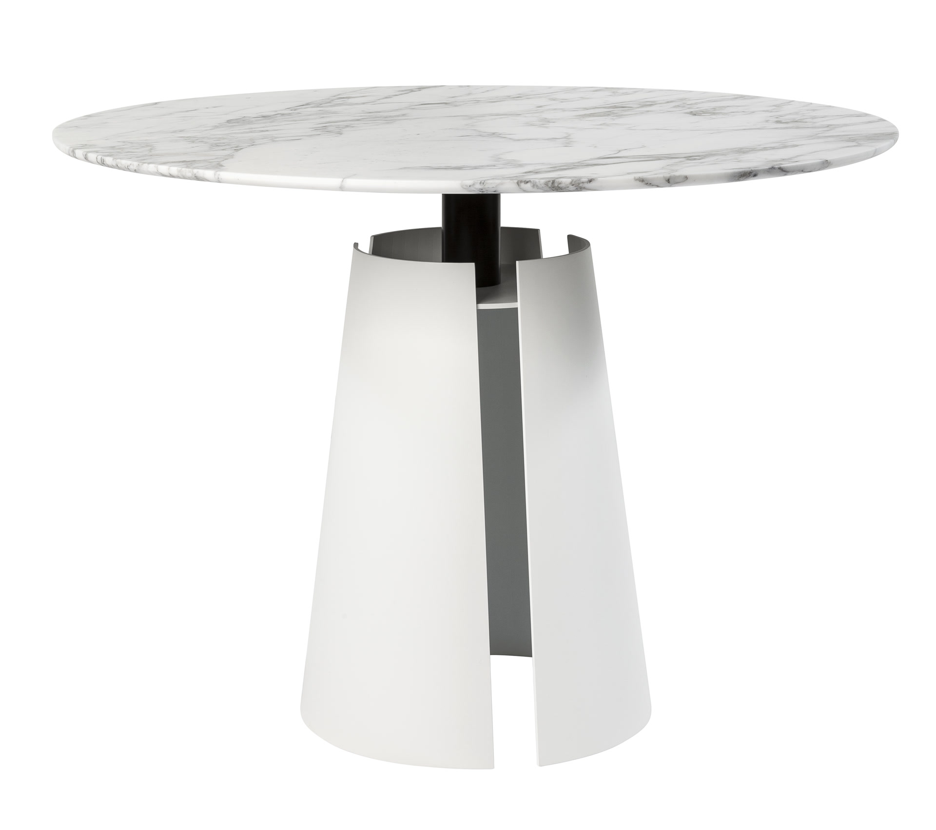 de sousa hughes powell bonnell Churner dining table front white base