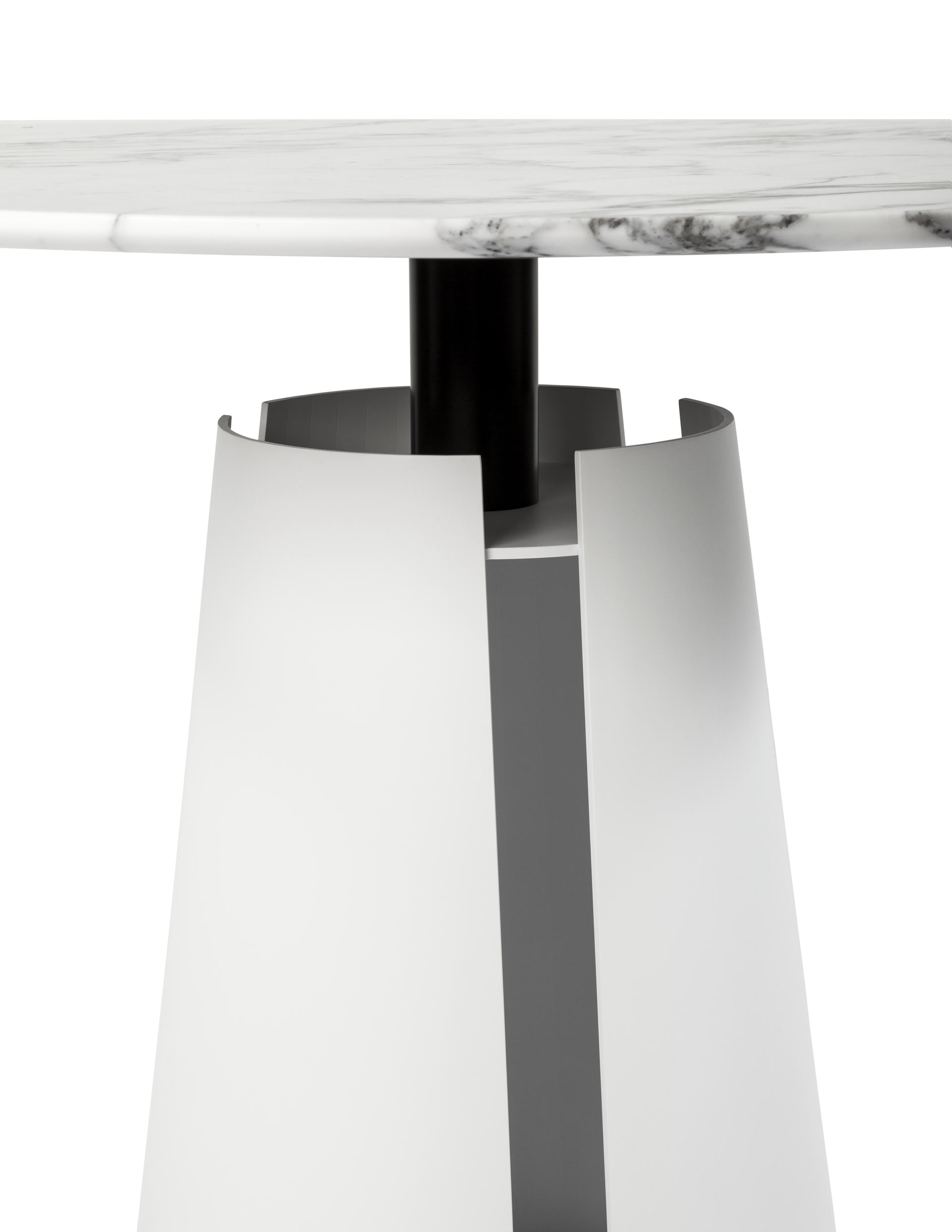 de sousa hughes powell bonnell Churner dining table detail white base