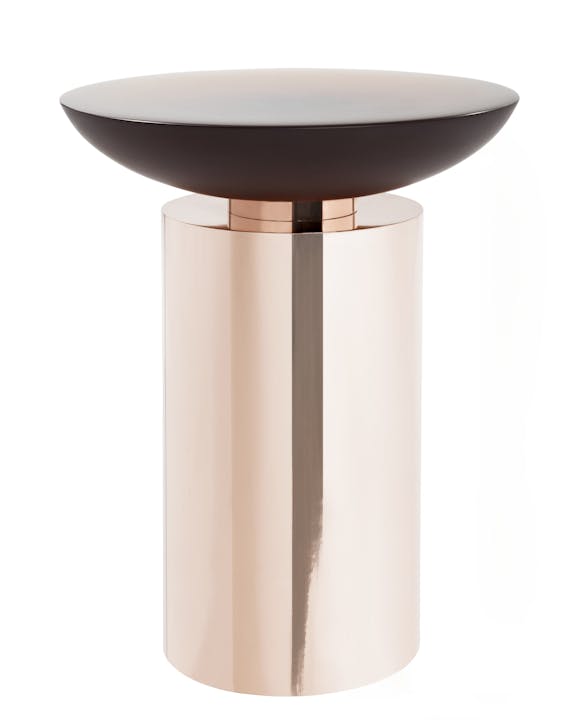 de sousa hughes powell bonnell Cockatoo cocktail table Polished Copper Amber resin