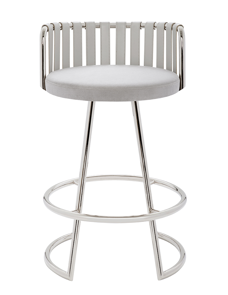 de sousa hughes powell bonnell Mesa Swivel Stool Nickel Front Elevation