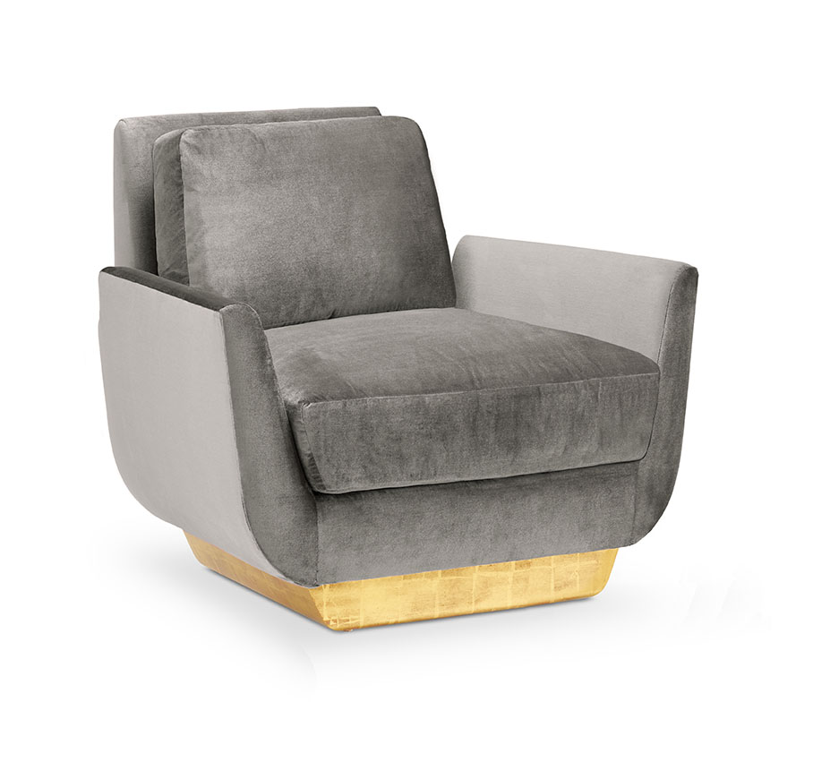 de sousa hughes quintus Dove Lounge Pewter Gold