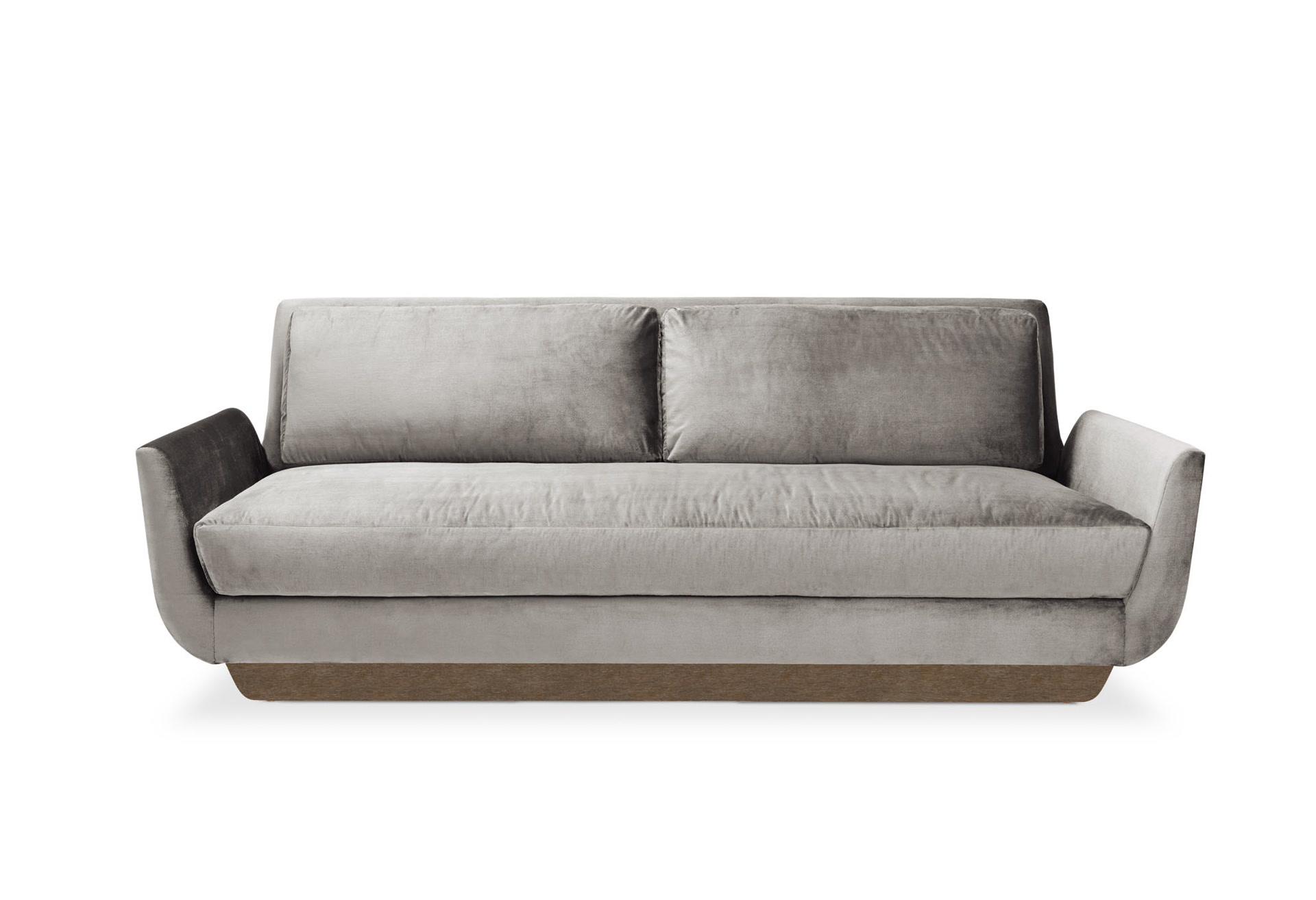 de sousa hughes quintus Dove Sofa Silver Wood front
