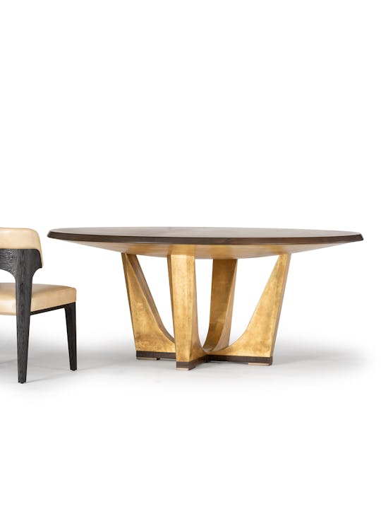 de sousa hughes quintus Pico Dining Table 3 4 Front view with chair