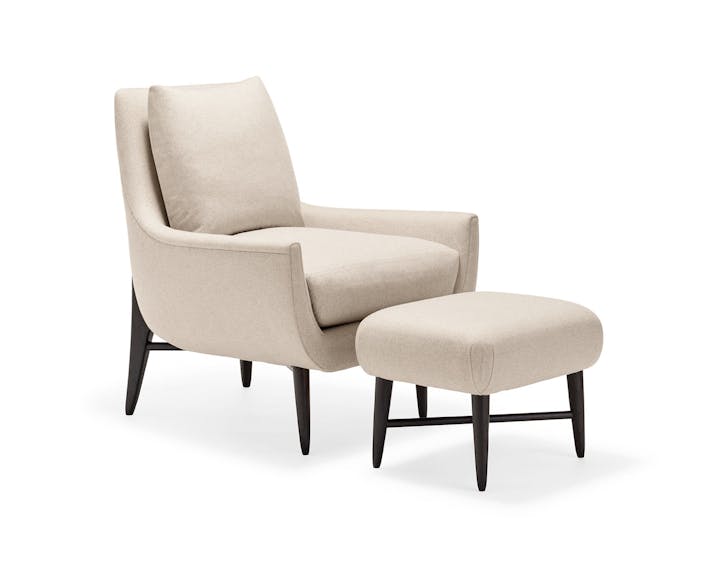 de sousa hughes quintus Lynne Lounge Chair and ottoman