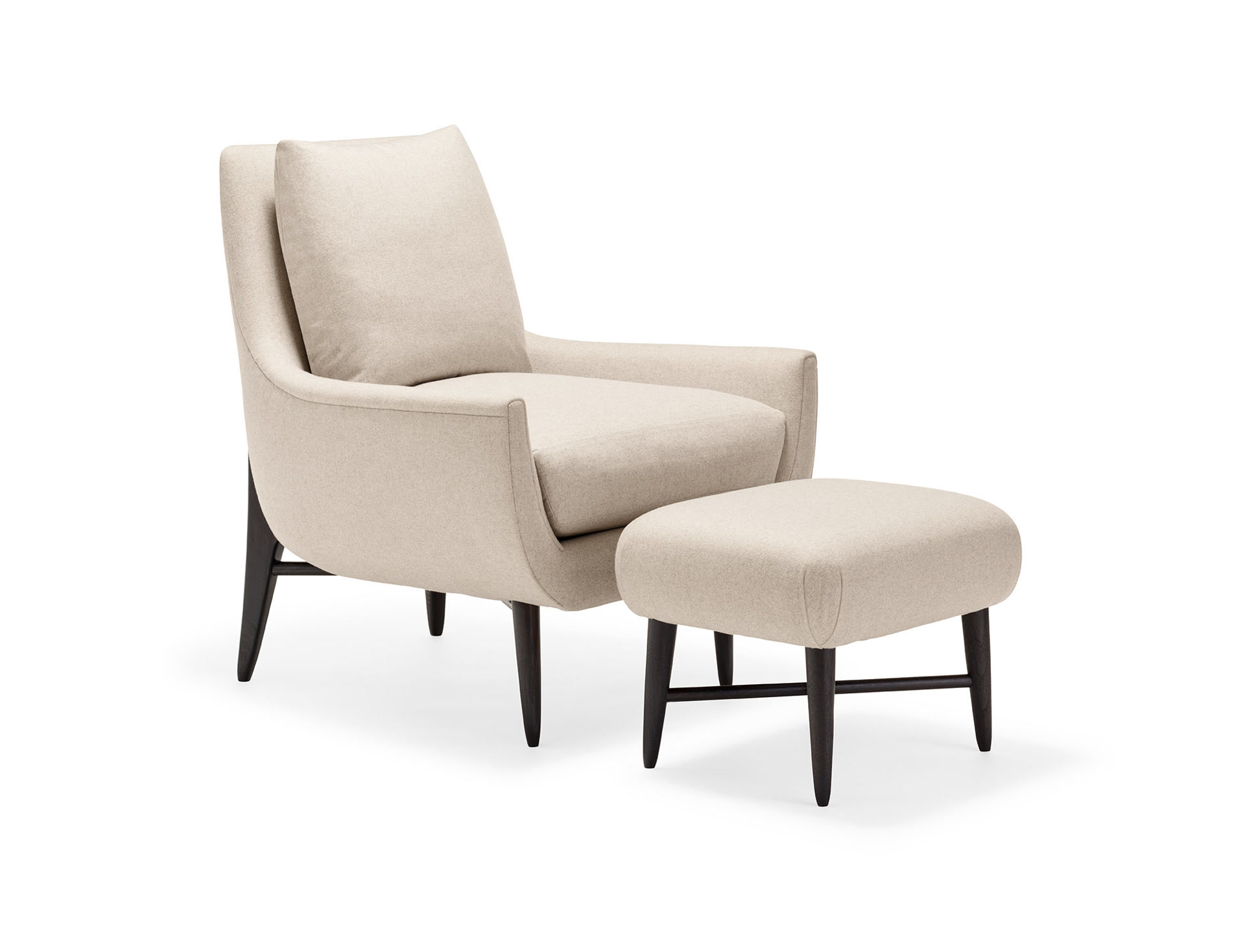 de sousa hughes quintus Lynne Lounge Chair and ottoman
