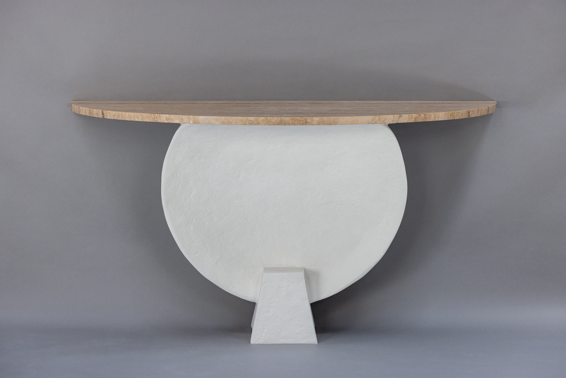 de sousa hughes stephen antonson Shell Console travertine top round