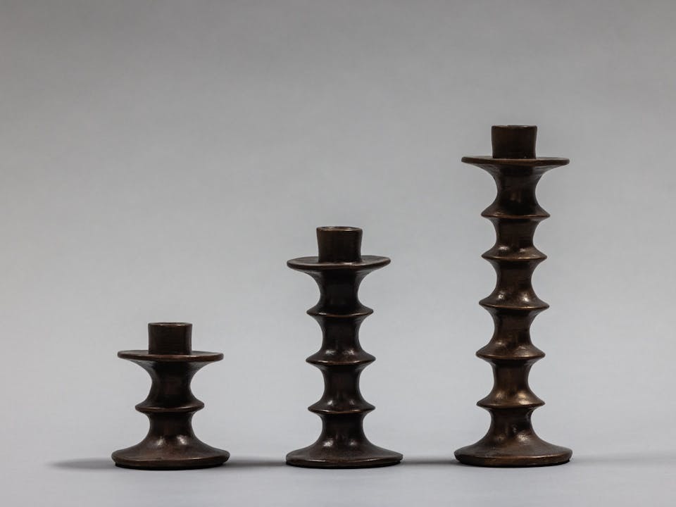 de sousa hughes stephen antonson Volute Candlesticks bronze