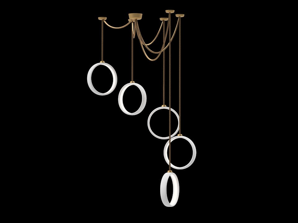 de sousa hughes ted bradley Swag Pendants Set of 5 Half Spiral