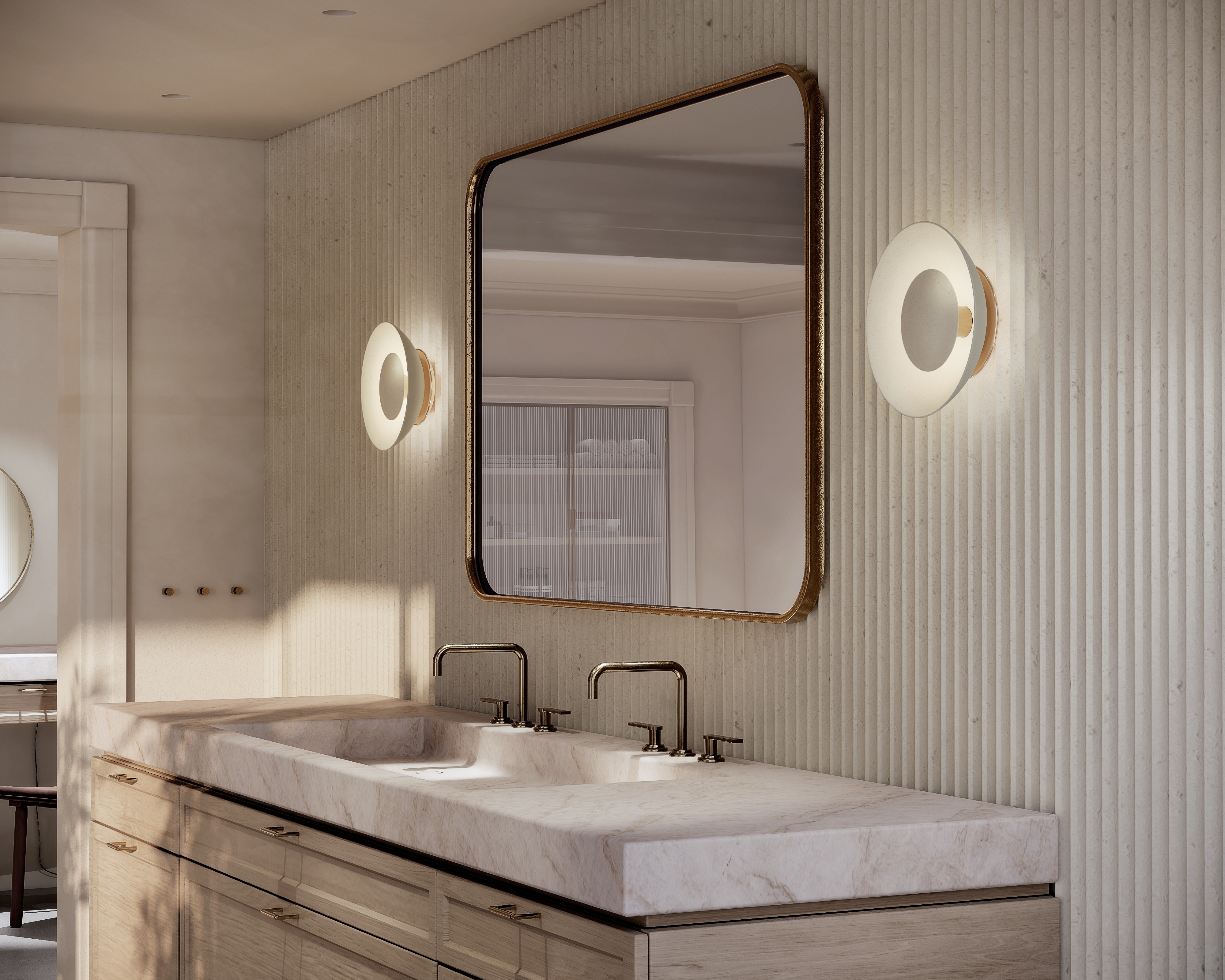 de-sousa-hughes-Ted-Bradley-Linen-Matte-Porcelain-Dome-Satin-Brass