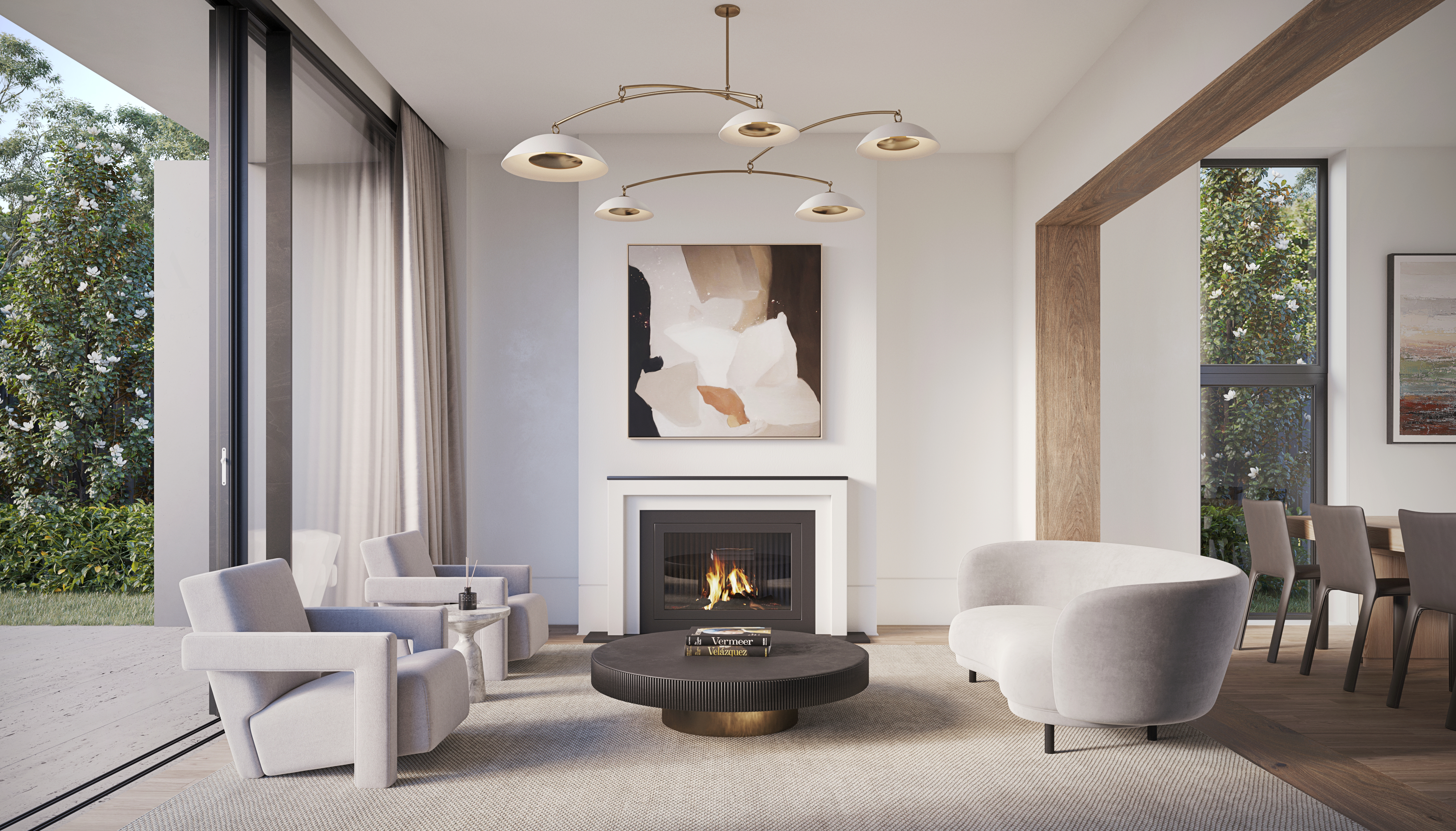 de sousa hughes ted bradley Mobile 5 White Stone Bisque Satin Brass