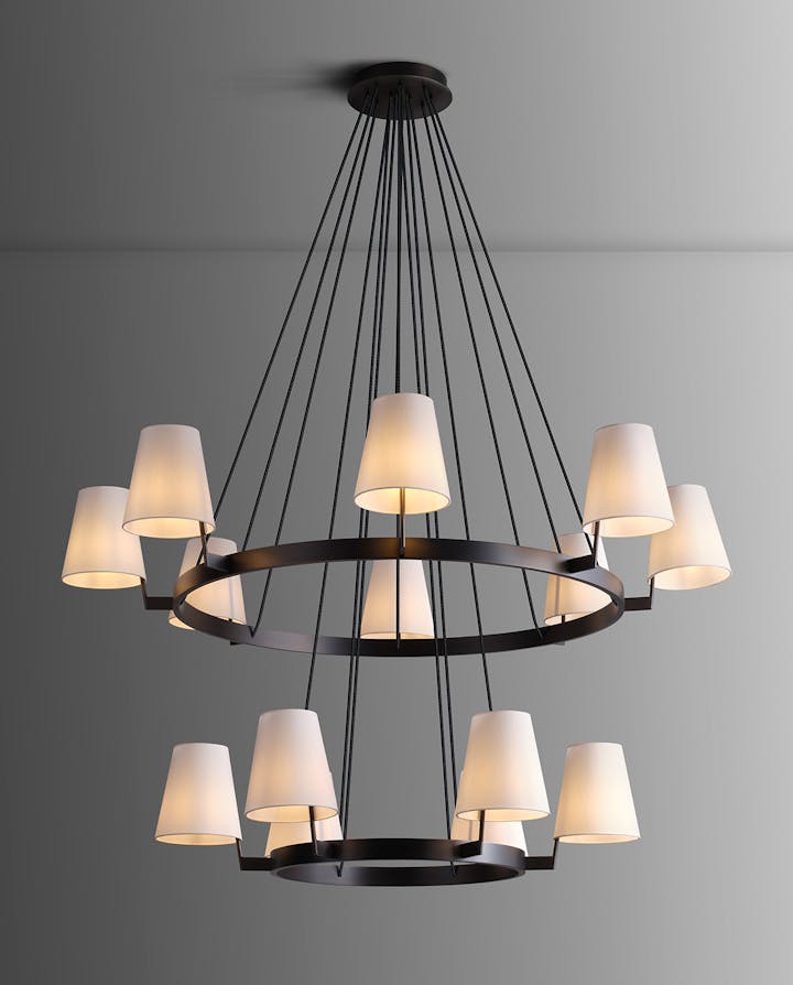 de sousa hughes jonathan browning corniche 2 Tier Circular Chandelier