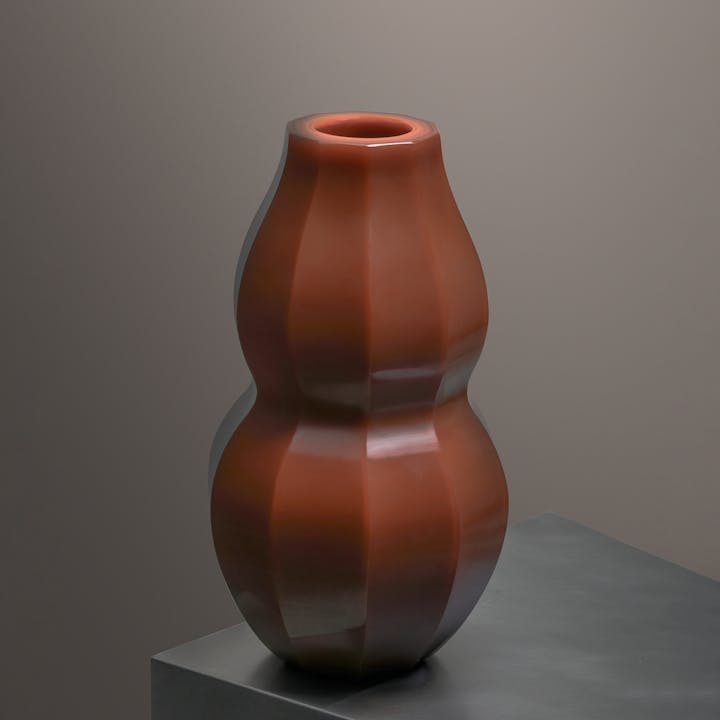 de sousa hughes alexander lamont fortune facet vase burnt orange