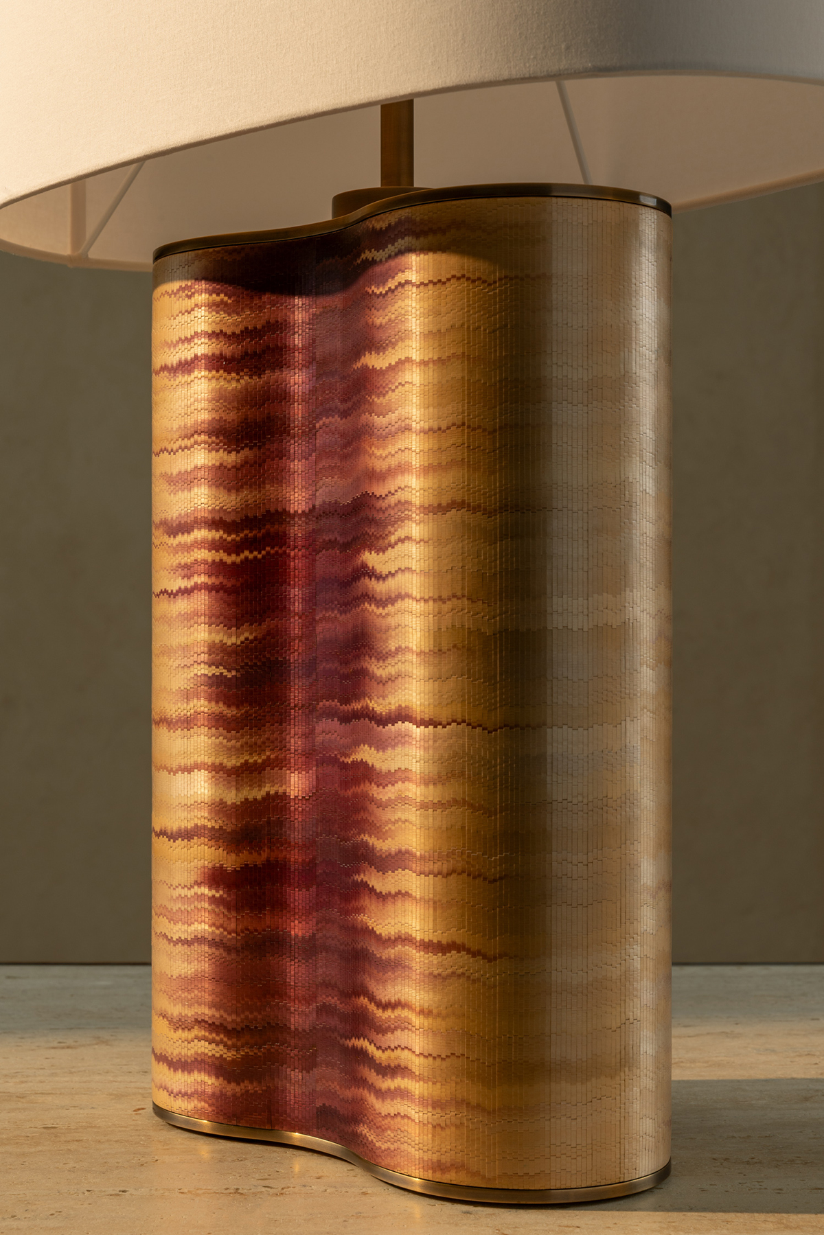 de sousa hughes alexander lamont moire table lamp base detail