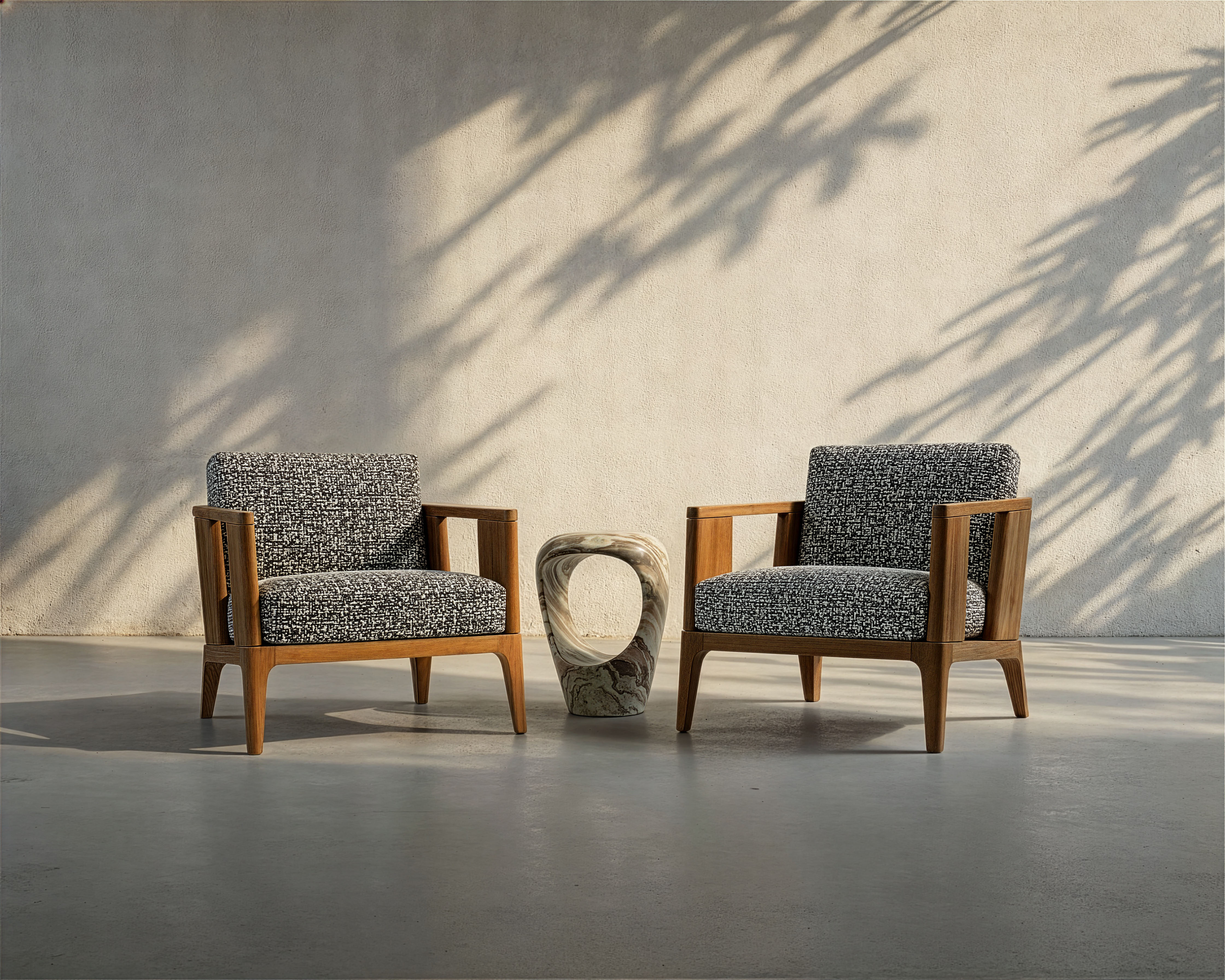 de sousa hughes link outdoor Adam Table Size Two Emperador Marble