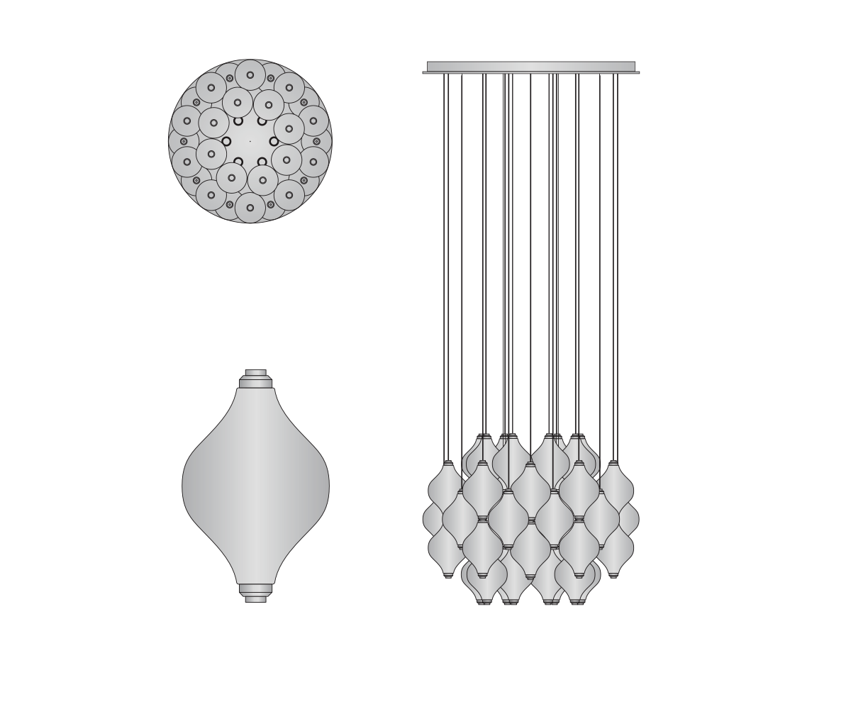 de sousa hughes Jonathan Browning Le Petit Jacquemart Circular Chandelier dimensions