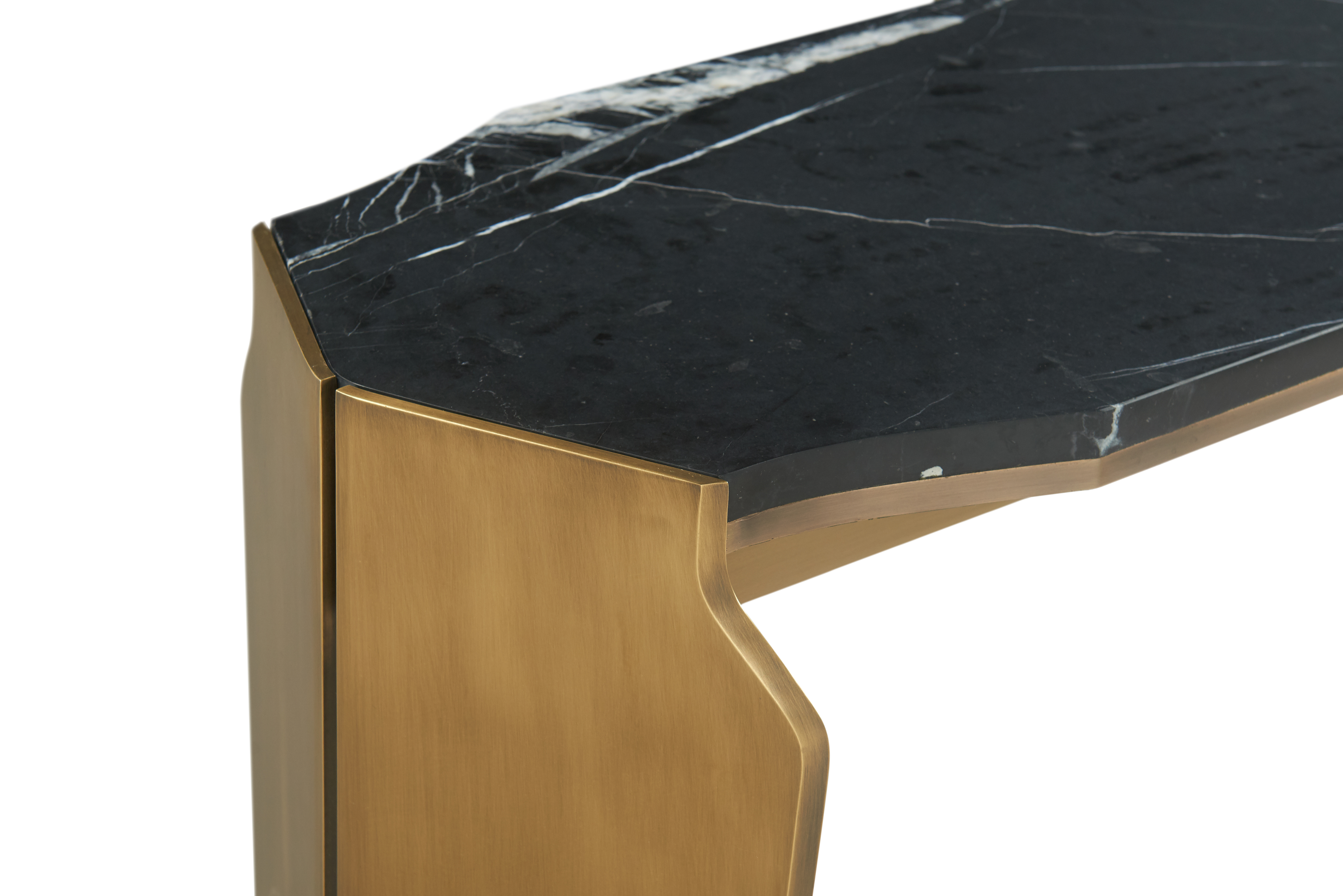 de sousa hughes atelier purcell AthenaConsoleDetail HandPatinatedBronze&NeroMarquina