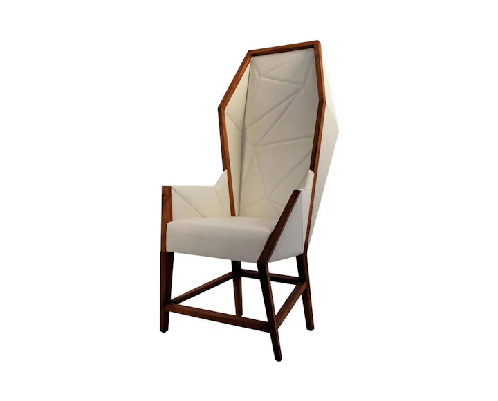 de sousa hughes atelier purcell bias hooded diningchair natural walnut
