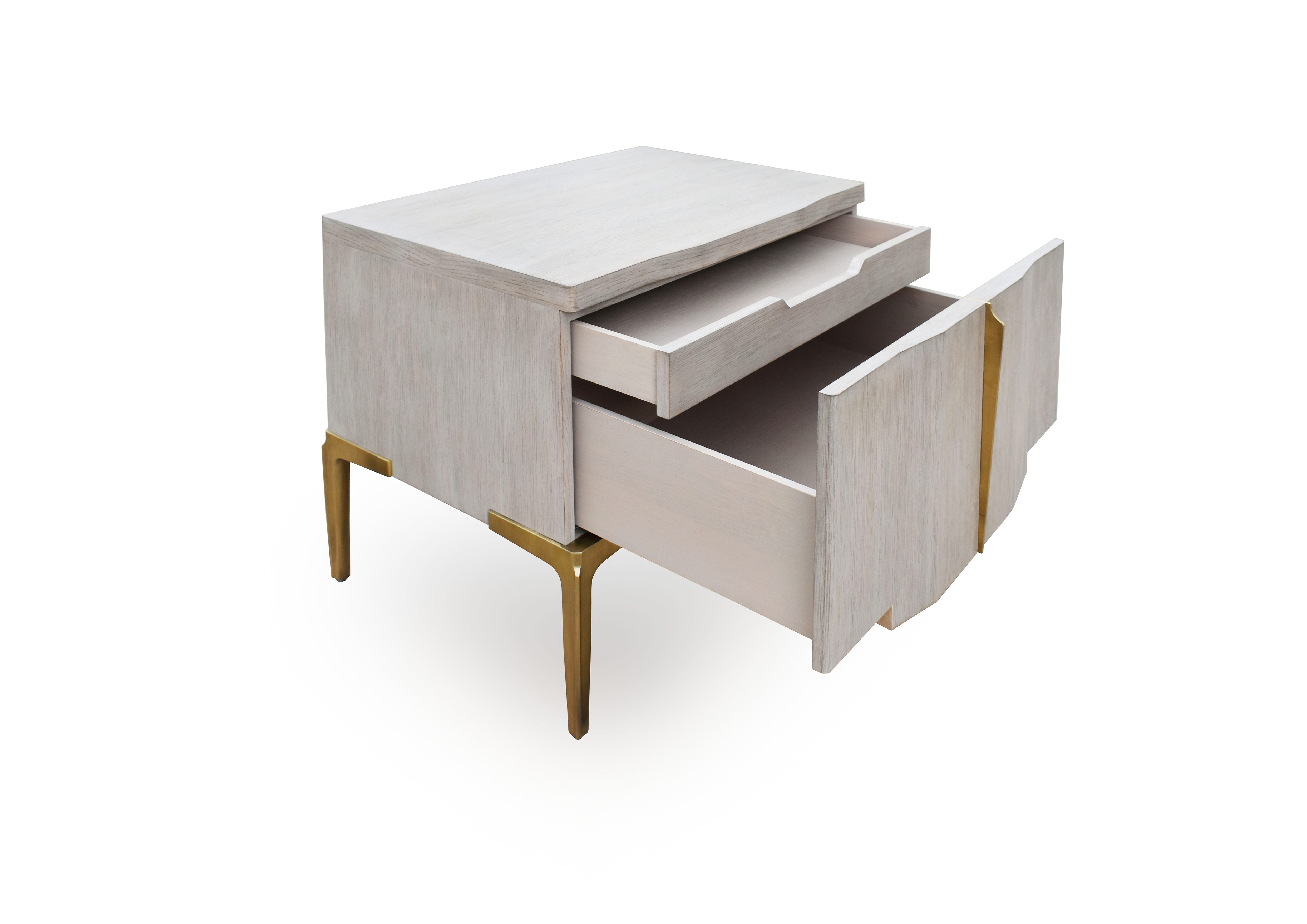 de sousa hughes atelier purcell KheperaBedsideTable3 LondonFogOak&HandPatinatedLightBronze