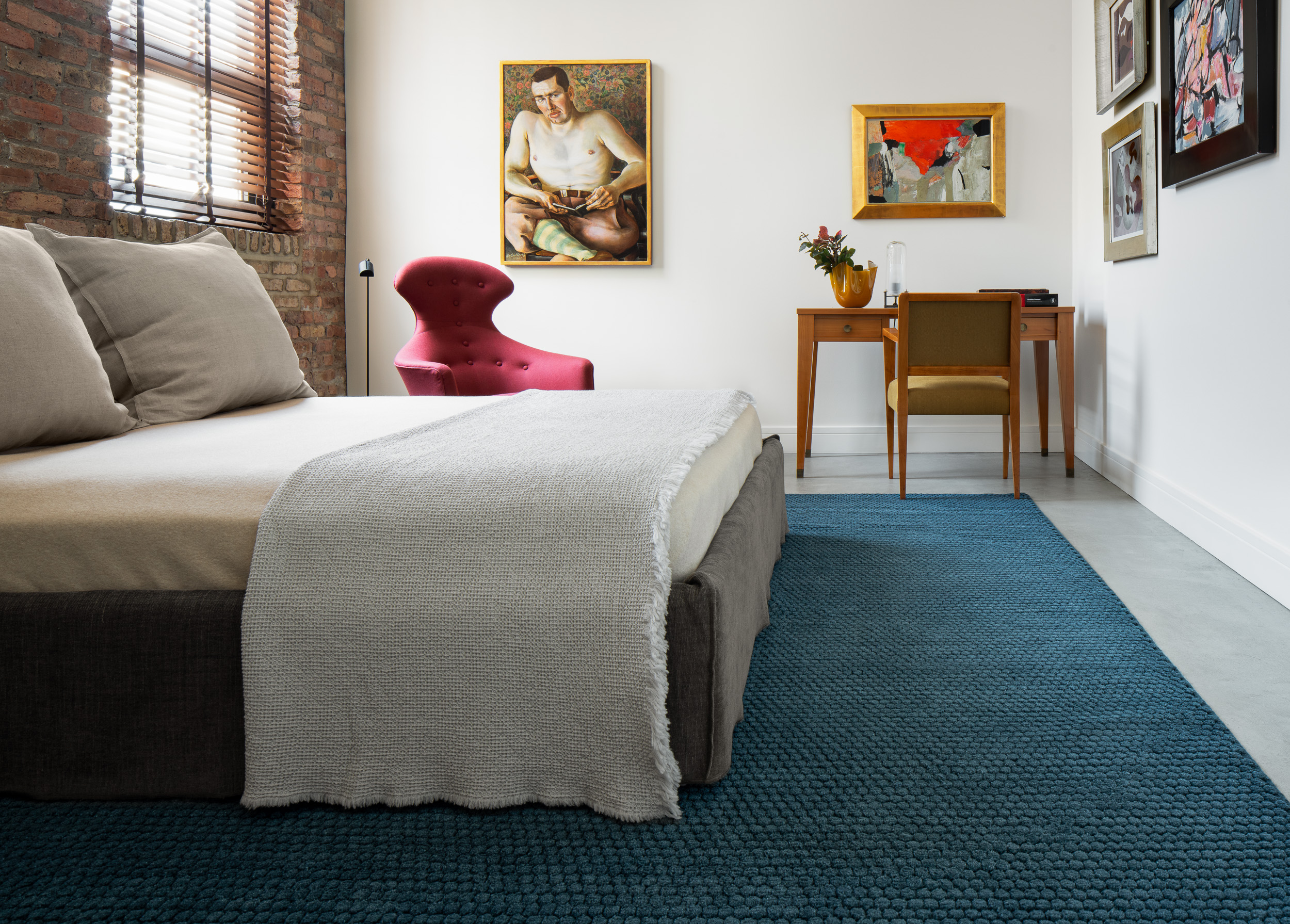 de sousa hughes Erden Comb Rug Dark Grey Blue Ada St
