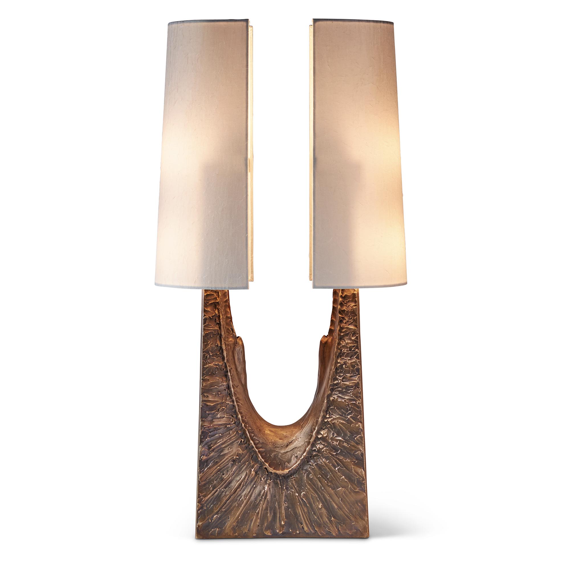ZyJ1ZCF7ETOfP de sousa hughes Tuell Reynolds Elytron Table Lamp medium bronze