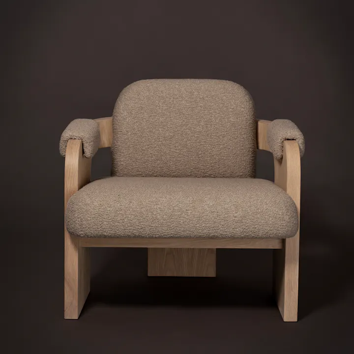 de sousa hughes john pomp Unearthed Lounge Chair Natural Oak Rough TerrainDune