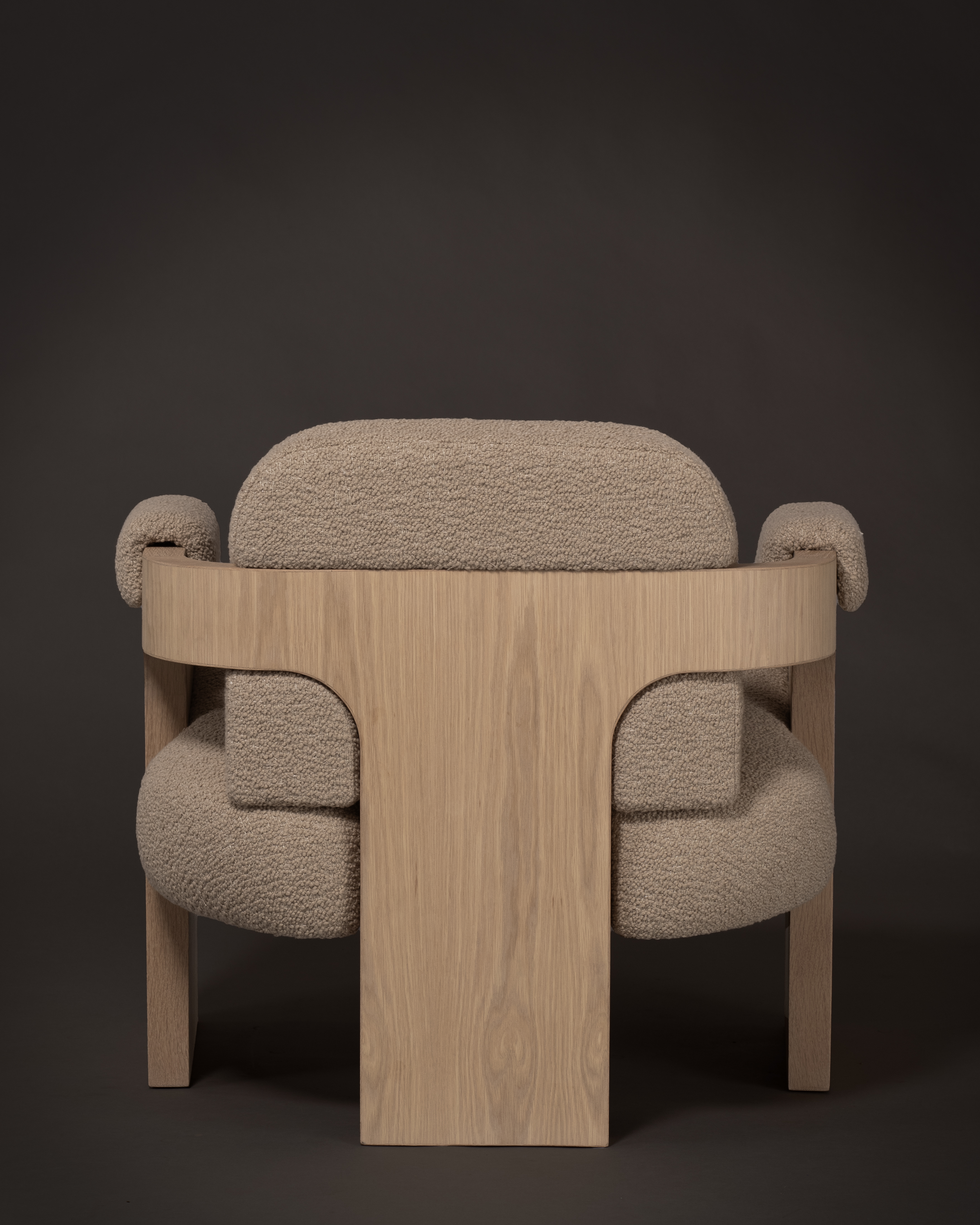 de sousa hughes john pomp Unearthed Lounge Chair Natural Oak Rough Terrain Dune back angle