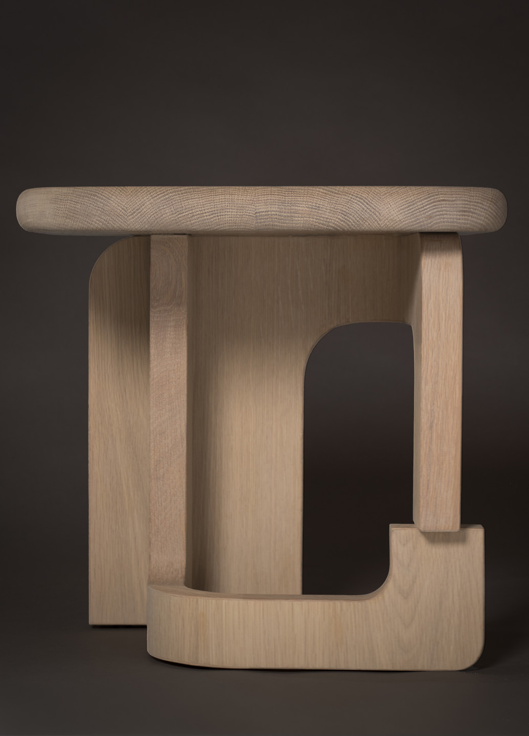 de sousa hughes john pomp unearthed White Oak Side Table side angle