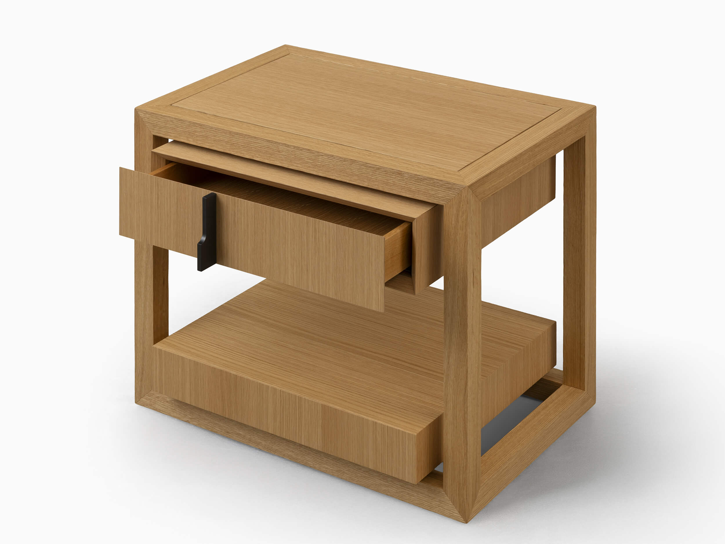 de sousa hughes caste divide bedside table 1 drawer open