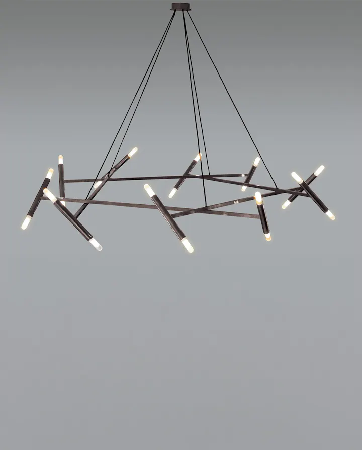 Qf7KG de sousa hughes Jonathan Browning Le Pentagone Chandelier thumbnail