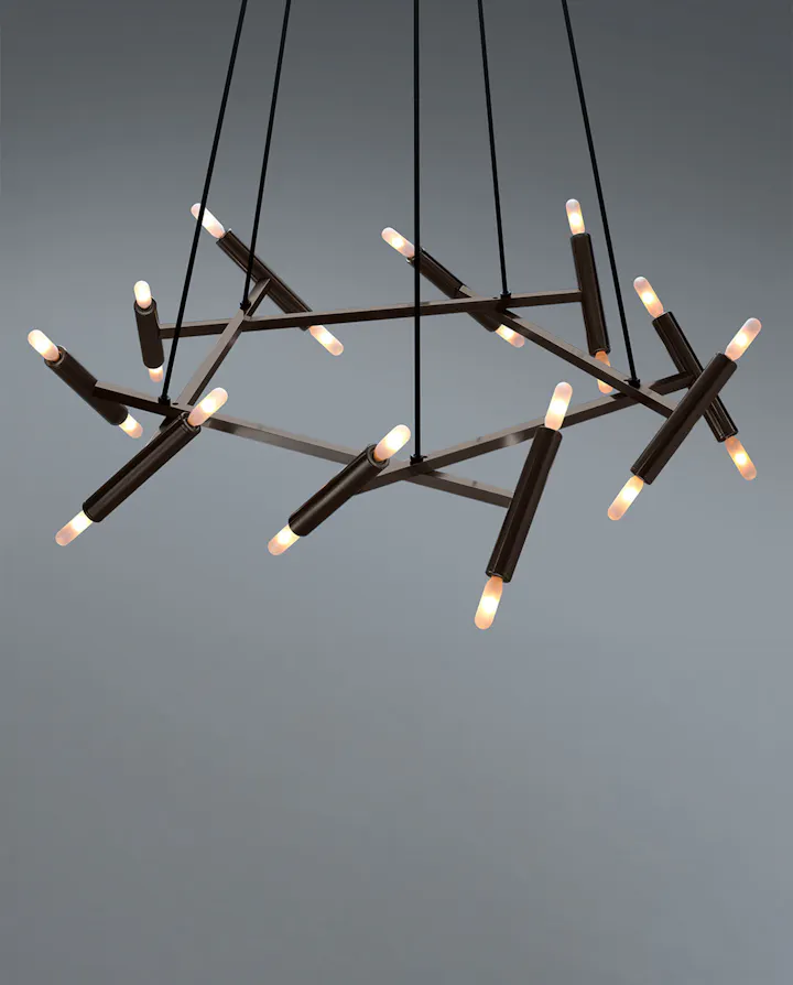 Qf7Re de sousa hughes Jonathan Browning Le Petite Pentagone Chandelier thumbnail