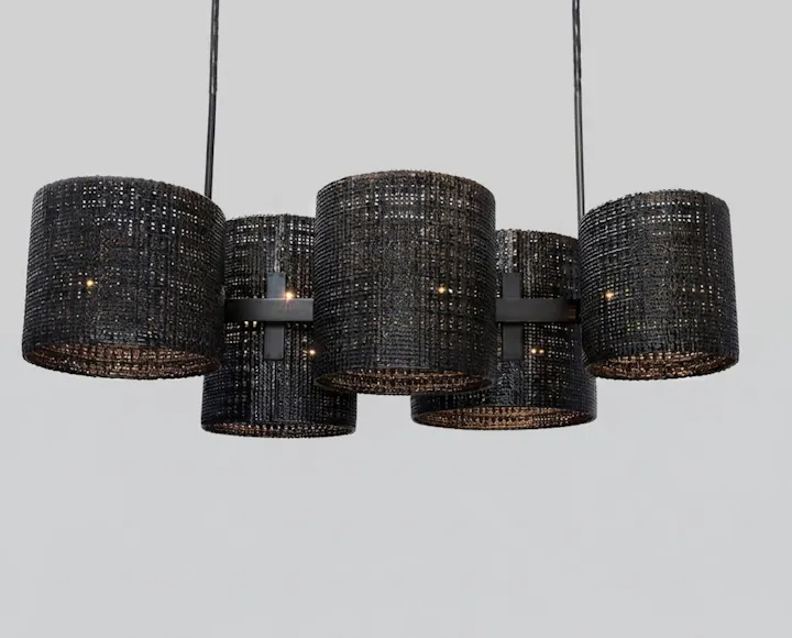 de sousa hughes Scott Daniel Design Ceramic Ensemble Chandelier 42Dx78W thumbnail 2