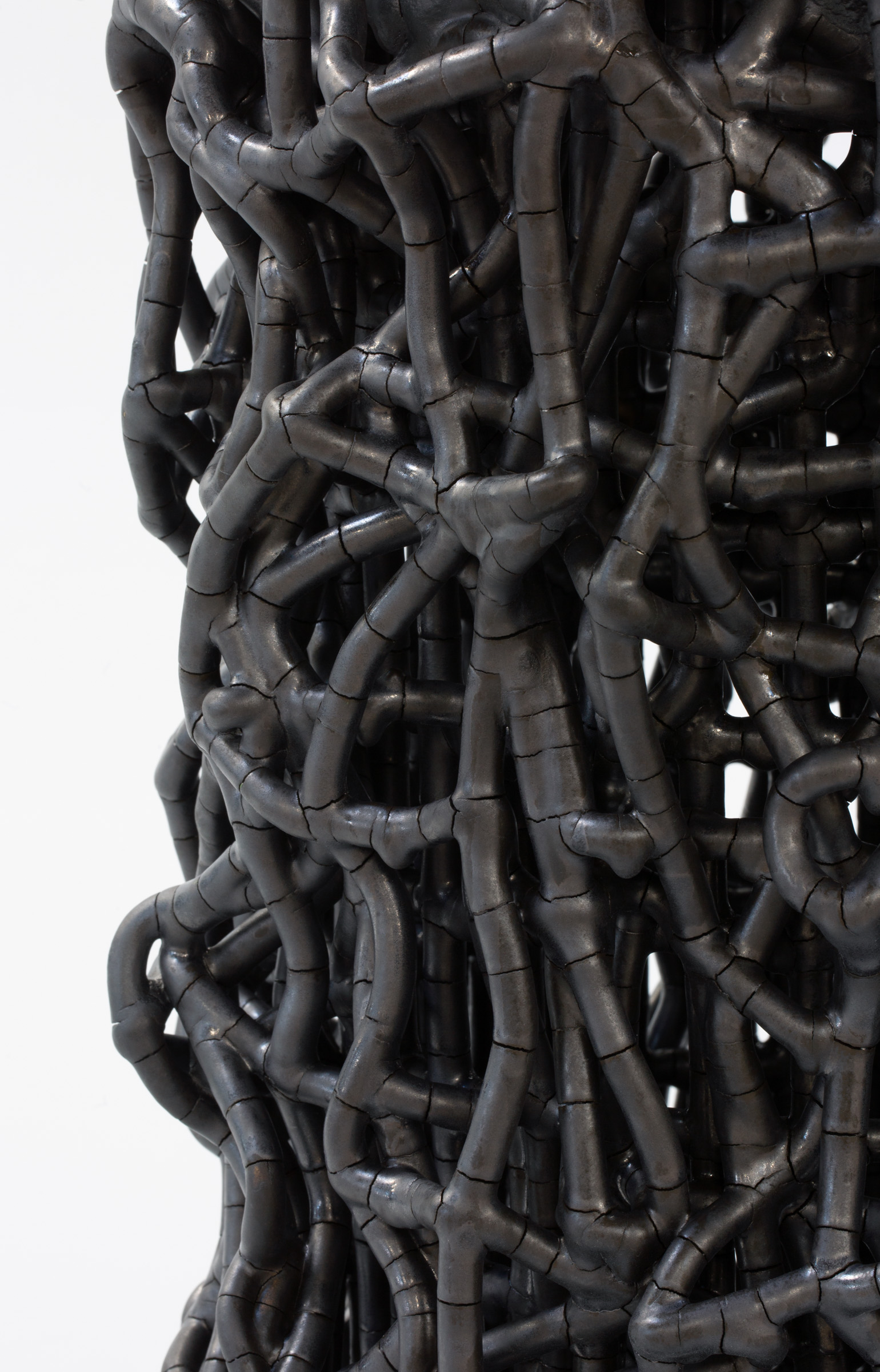 de sousa hughes Scott Daniel Design Ceramic Mangrove Table 14x23 Metallic Black pair detail 2