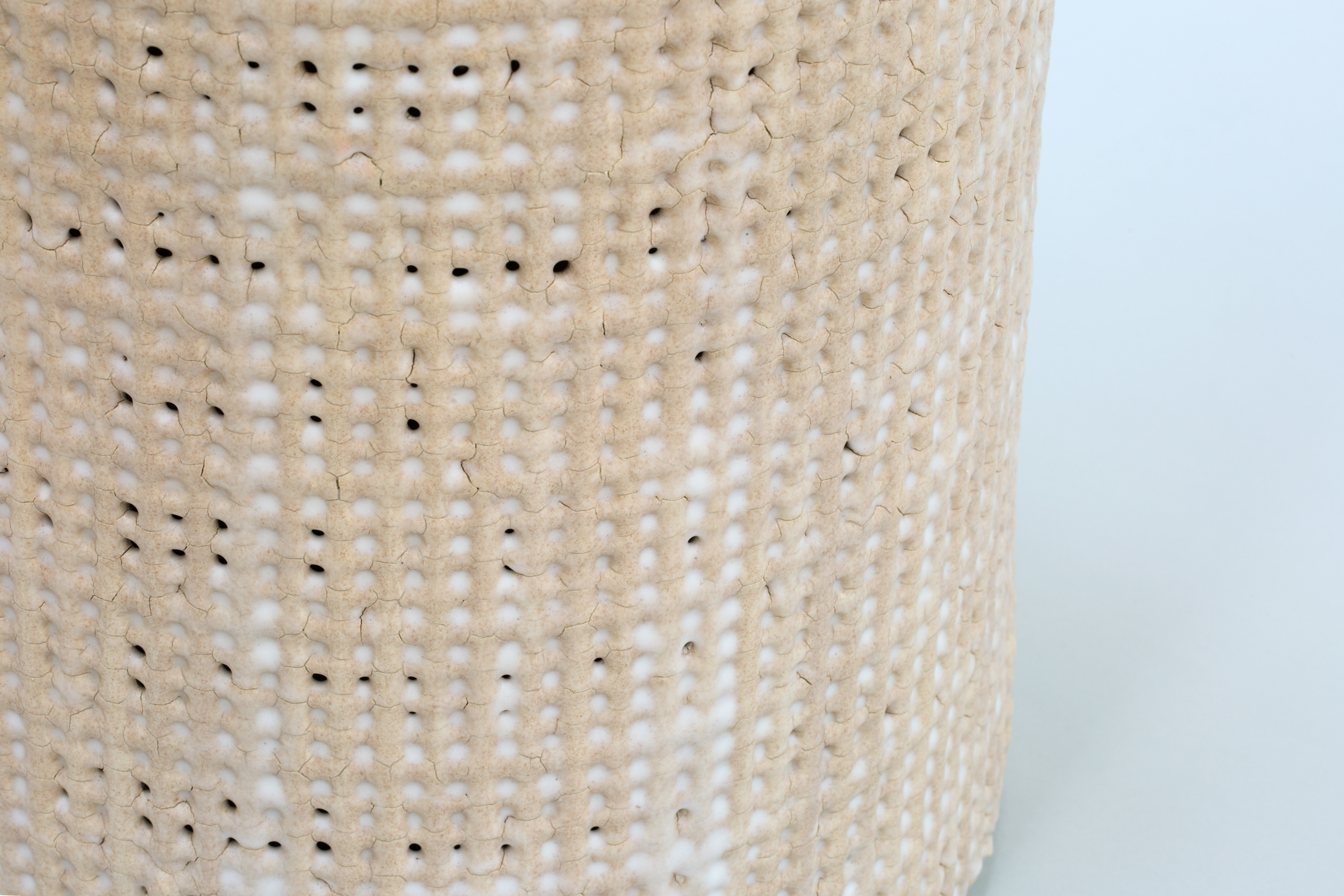 mKfkues071c  de sousa hughes Scott Daniel Design Ceramic Drum Table 17x23 Sand 6