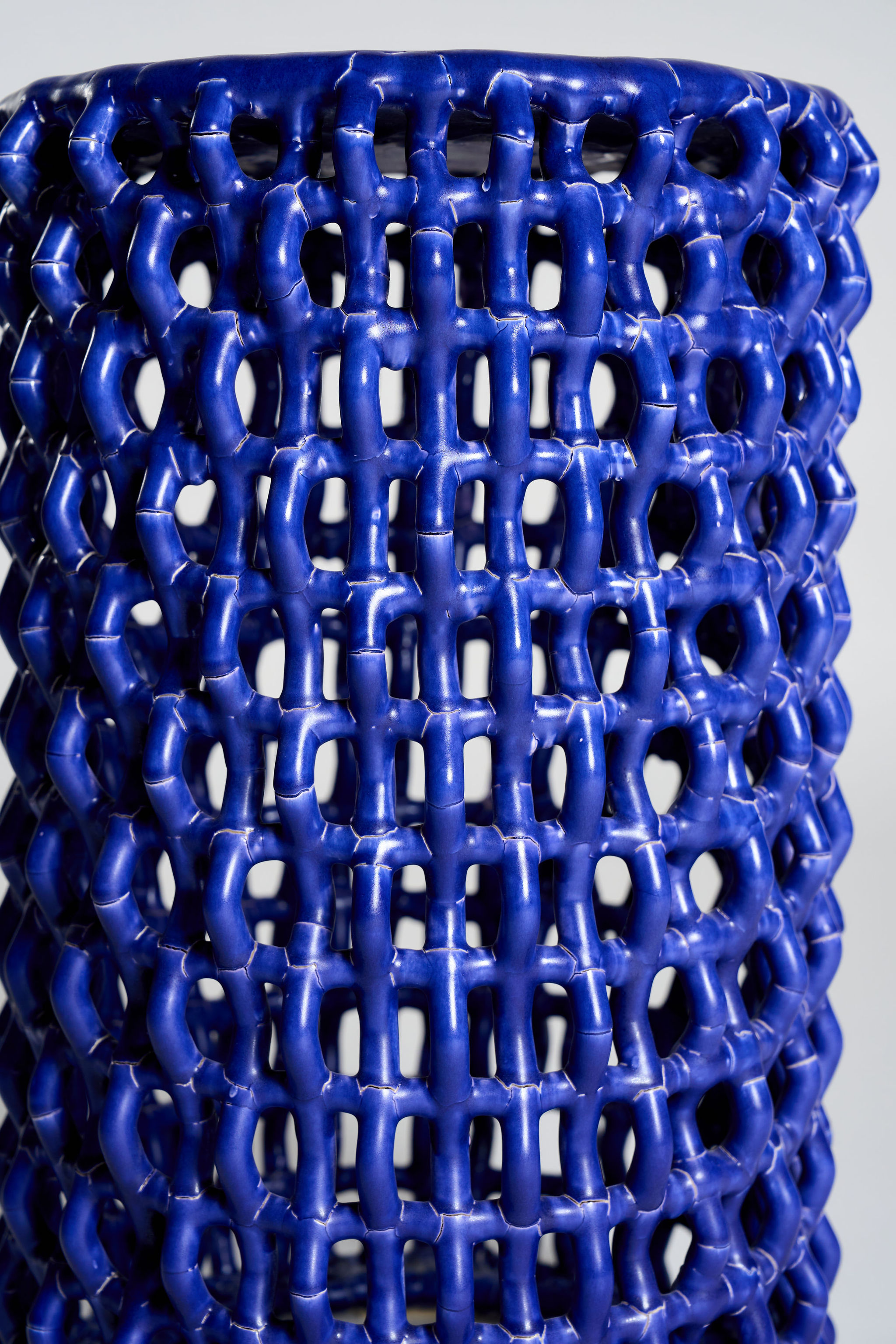 GmrSe de sousa hughes scott daniel design ceramic rhombus table cobalt blue 6