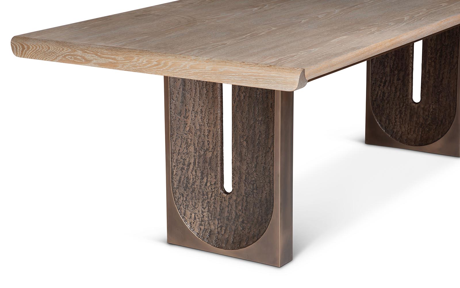 kI9qV de sousa hughes Troscan Cloister Dining Table Bronze Base detail 2