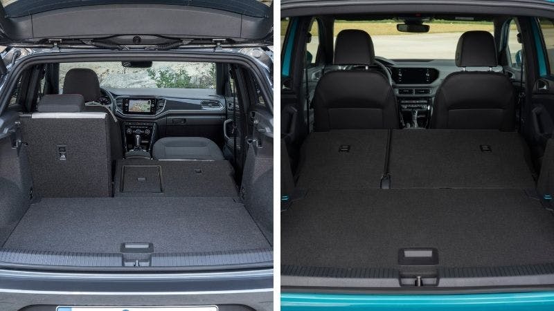 Volkswagen T-Roc vs. T-Cross: Capacidad de maletero