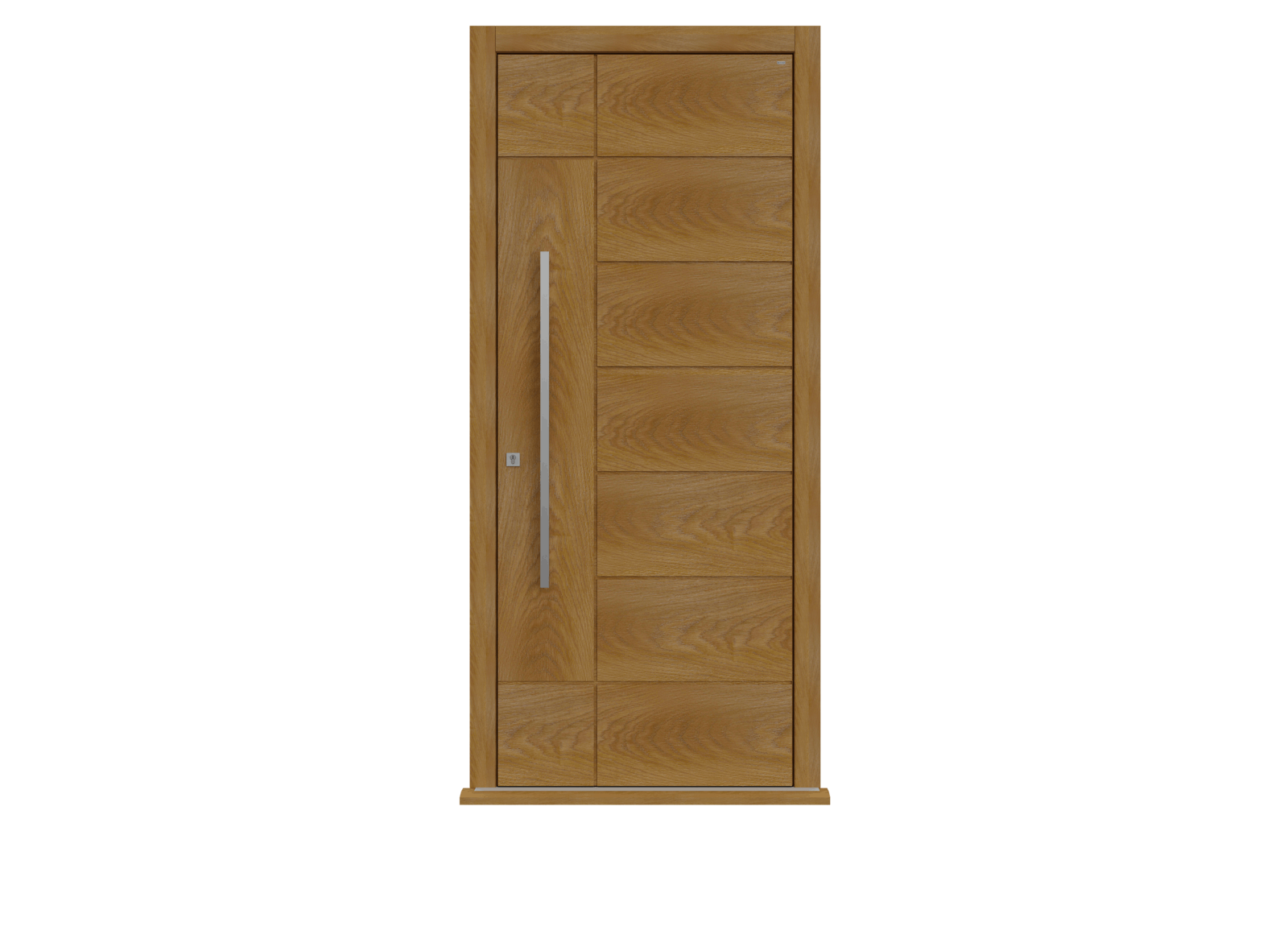 Honey Oak Single leaf front door - Versare by Deuren