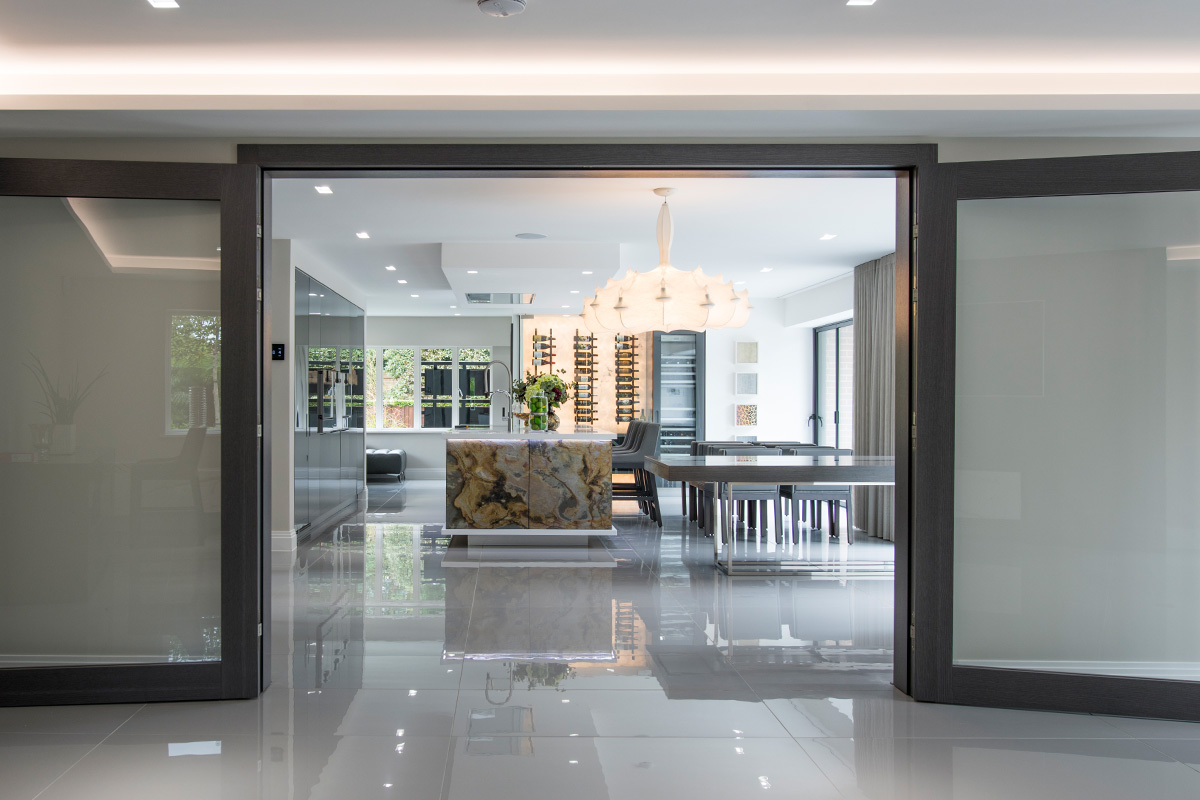 Gio Glass Bespoke Internal Door open