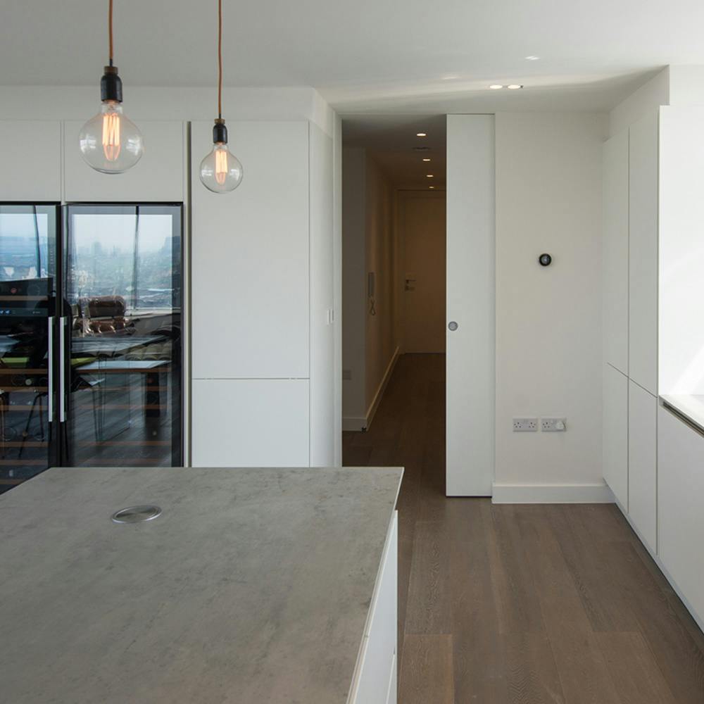 Floor-to-ceiling height doors for maximum impact