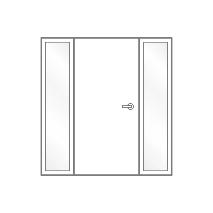 Front door with sidelights