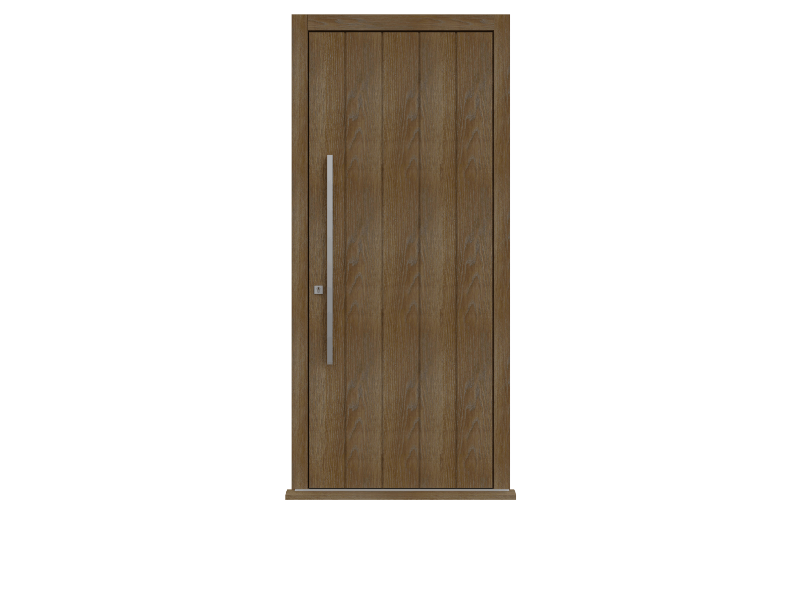 Walnut Stained Oak Single leaf front door -  Pichola V by Deuren