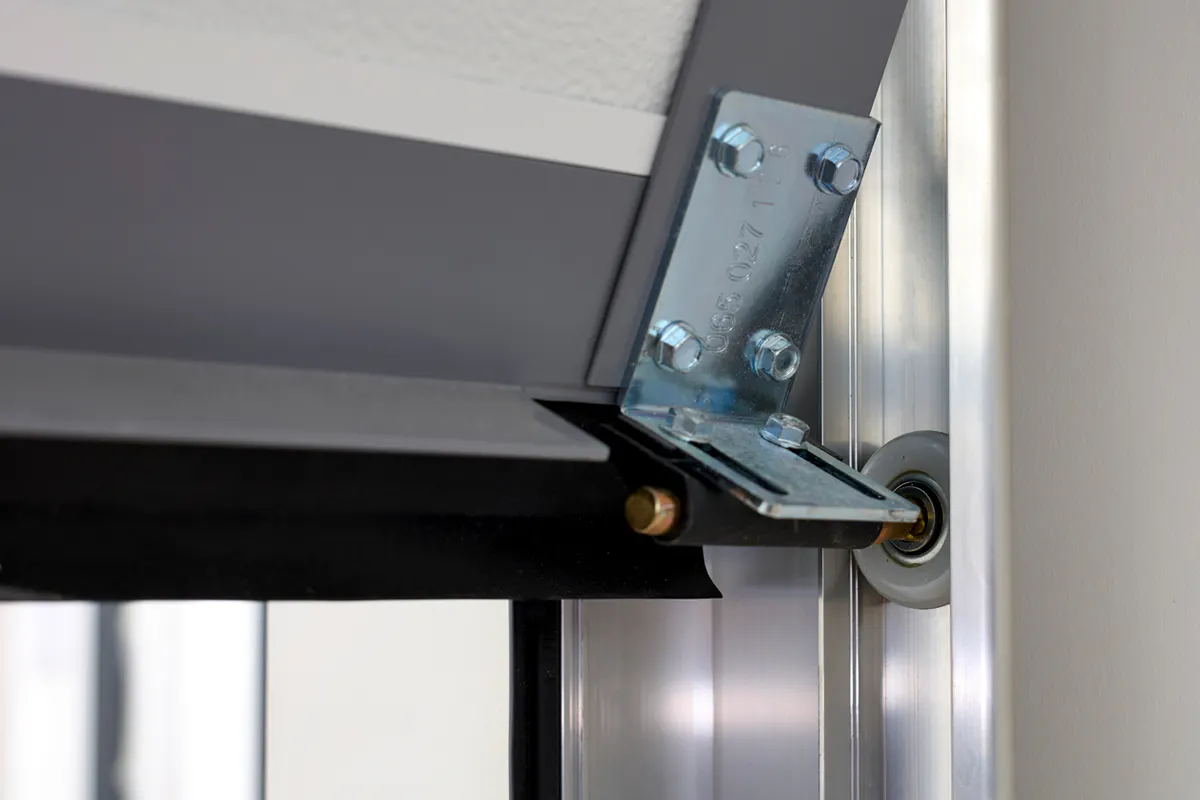 close-up of one of Deuren's garage door mechanisms.